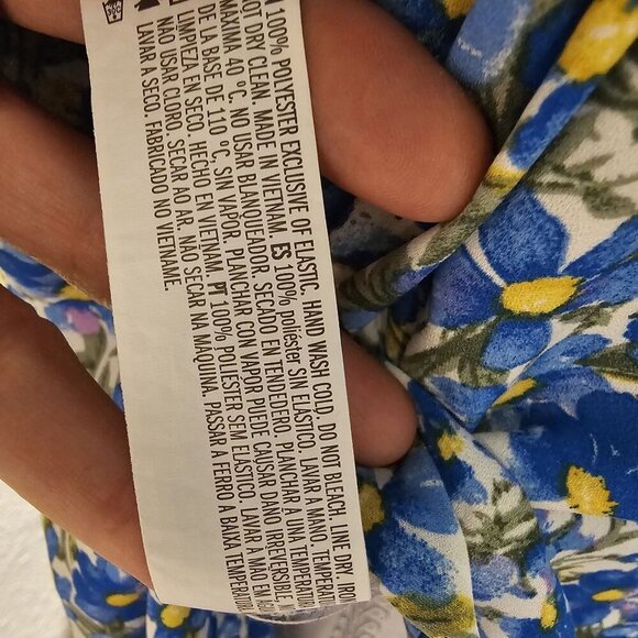 Forever 21 Floral Plumets S Top Garden Tulip Hem Peasant Boho Puff Sleeve - Picture 13 of 14